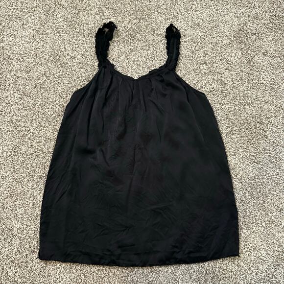 7 For All Mankind black silk tank top size M - Picture 5 of 14